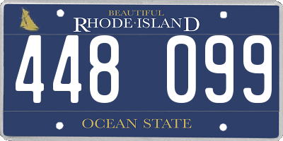RI license plate 448099