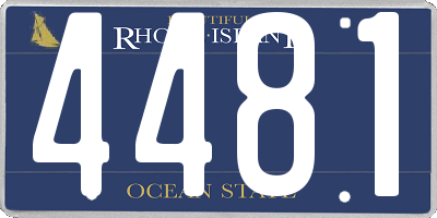 RI license plate 4481