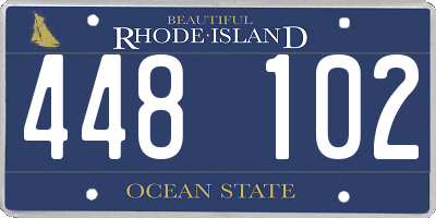 RI license plate 448102