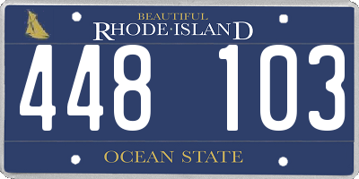 RI license plate 448103