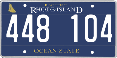 RI license plate 448104