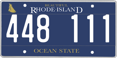 RI license plate 448111