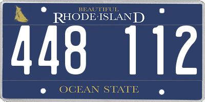 RI license plate 448112
