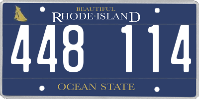 RI license plate 448114