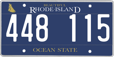RI license plate 448115