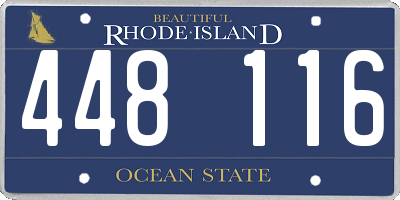 RI license plate 448116
