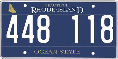 RI license plate 448118