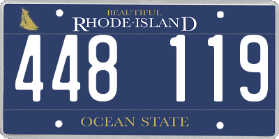 RI license plate 448119