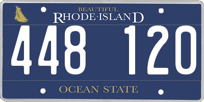 RI license plate 448120