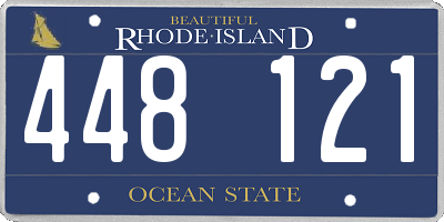 RI license plate 448121