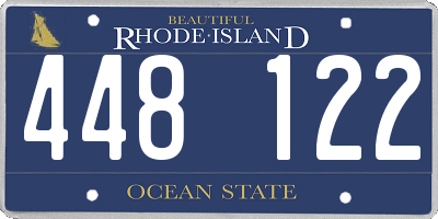 RI license plate 448122