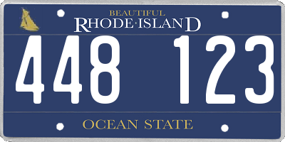 RI license plate 448123