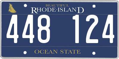 RI license plate 448124
