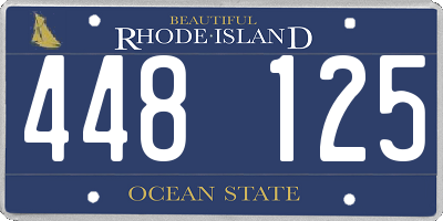 RI license plate 448125