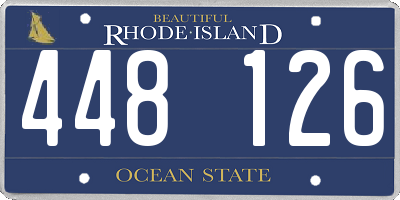 RI license plate 448126