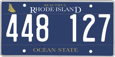 RI license plate 448127