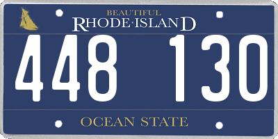 RI license plate 448130
