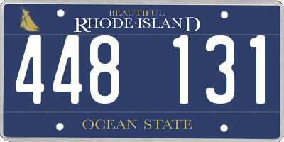 RI license plate 448131