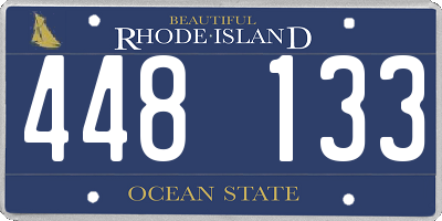 RI license plate 448133
