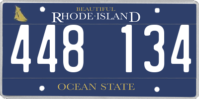 RI license plate 448134