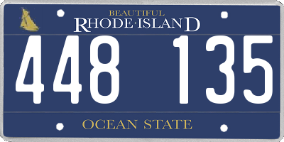 RI license plate 448135