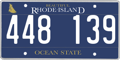 RI license plate 448139
