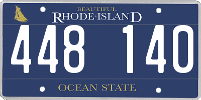 RI license plate 448140