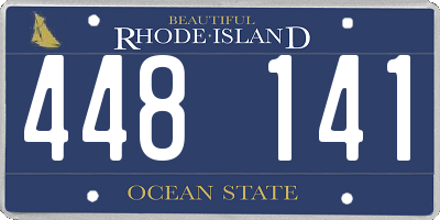 RI license plate 448141