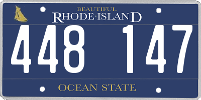 RI license plate 448147