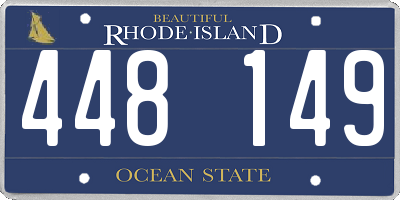 RI license plate 448149