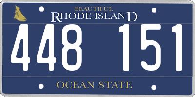 RI license plate 448151
