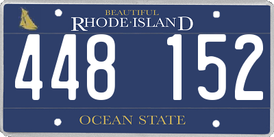 RI license plate 448152