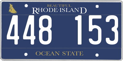 RI license plate 448153