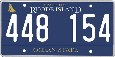 RI license plate 448154