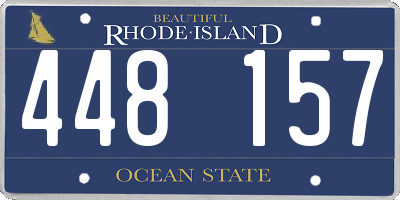 RI license plate 448157