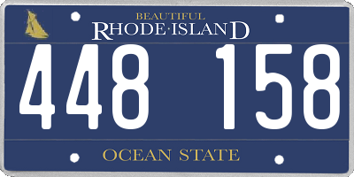 RI license plate 448158