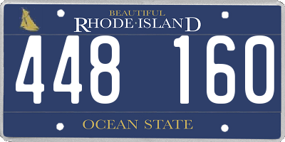 RI license plate 448160