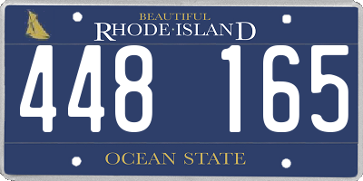 RI license plate 448165