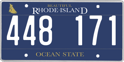 RI license plate 448171