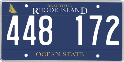 RI license plate 448172