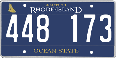 RI license plate 448173