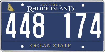 RI license plate 448174