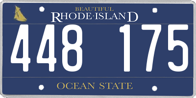 RI license plate 448175