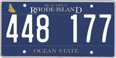 RI license plate 448177