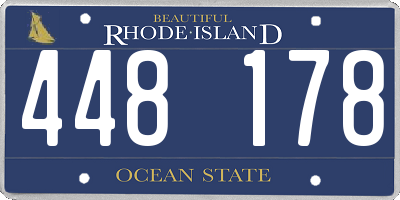 RI license plate 448178