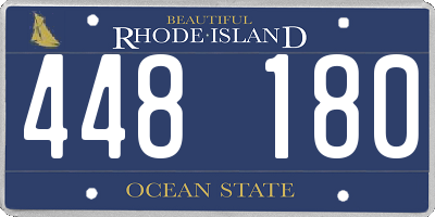 RI license plate 448180