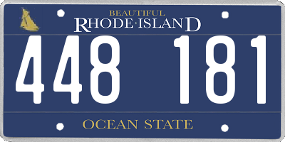 RI license plate 448181