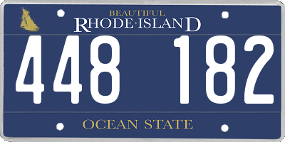 RI license plate 448182