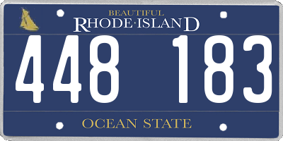 RI license plate 448183