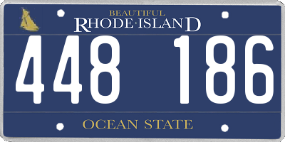 RI license plate 448186